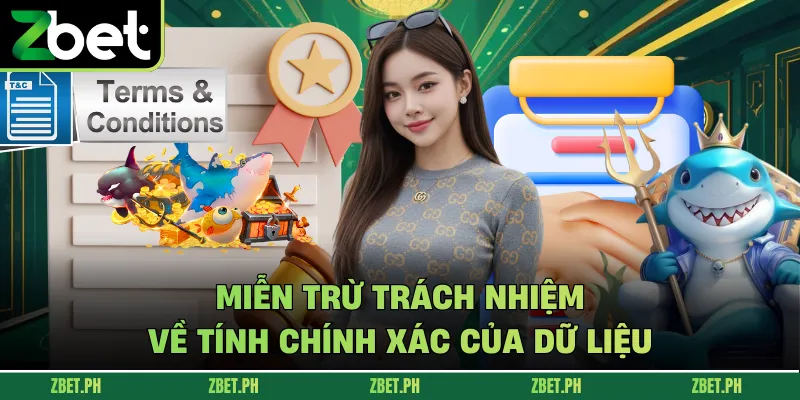 Miễn trừ trách nhiệm về tính chính xác của dữ liệu